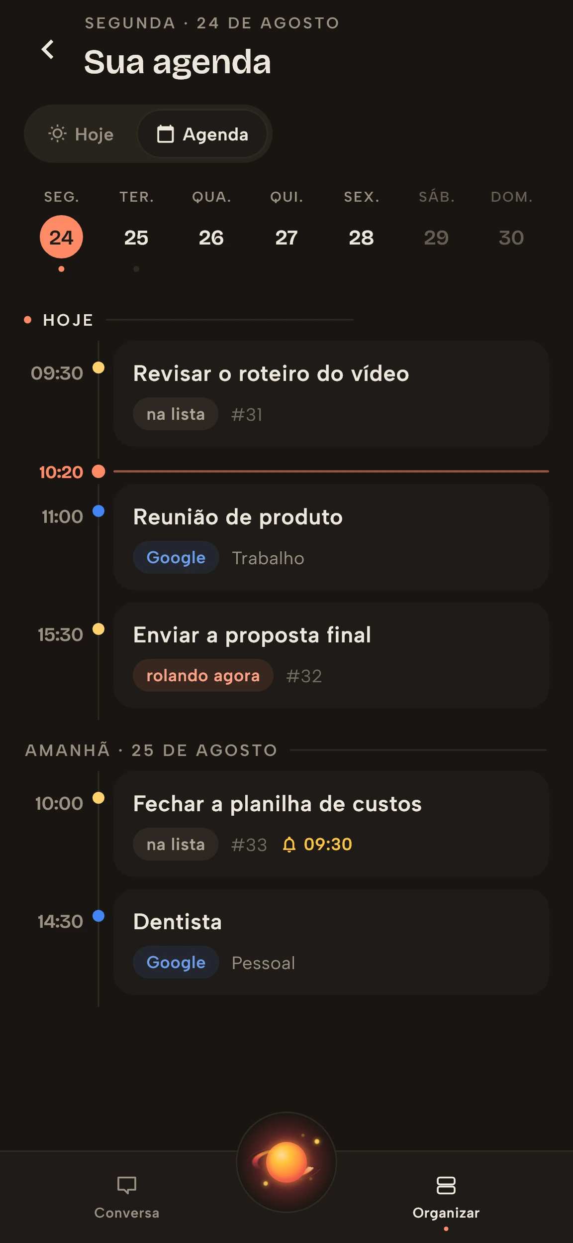 Agenda do Vidally integrada ao Google Calendar